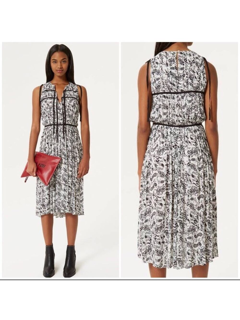Rebecca Minkoff Thea Midi Dress Black Size S‎ Floral Midi
